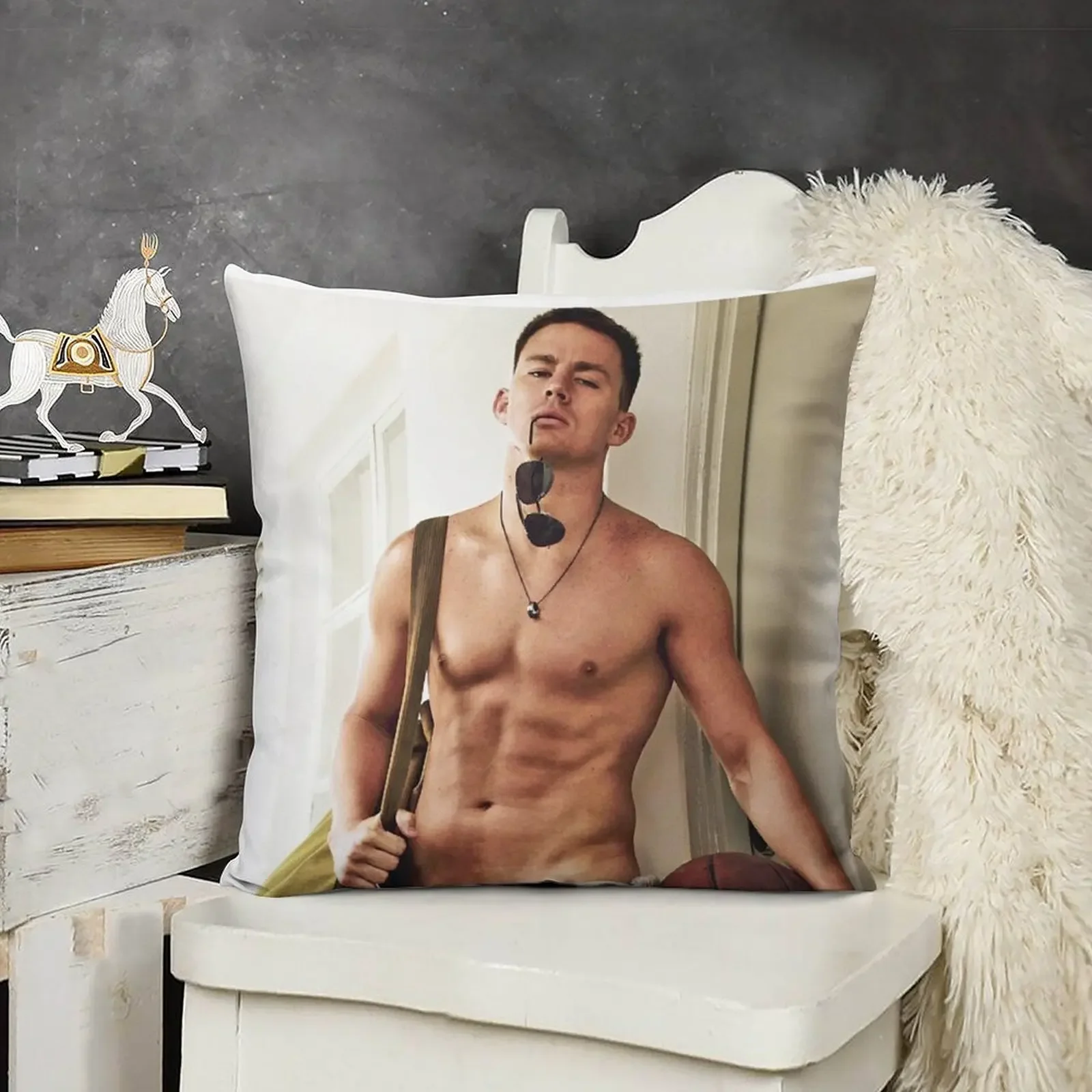 

Channing Tatum Shirtless Throw Pillow christmas pillow case Pillow Case christmas supplies