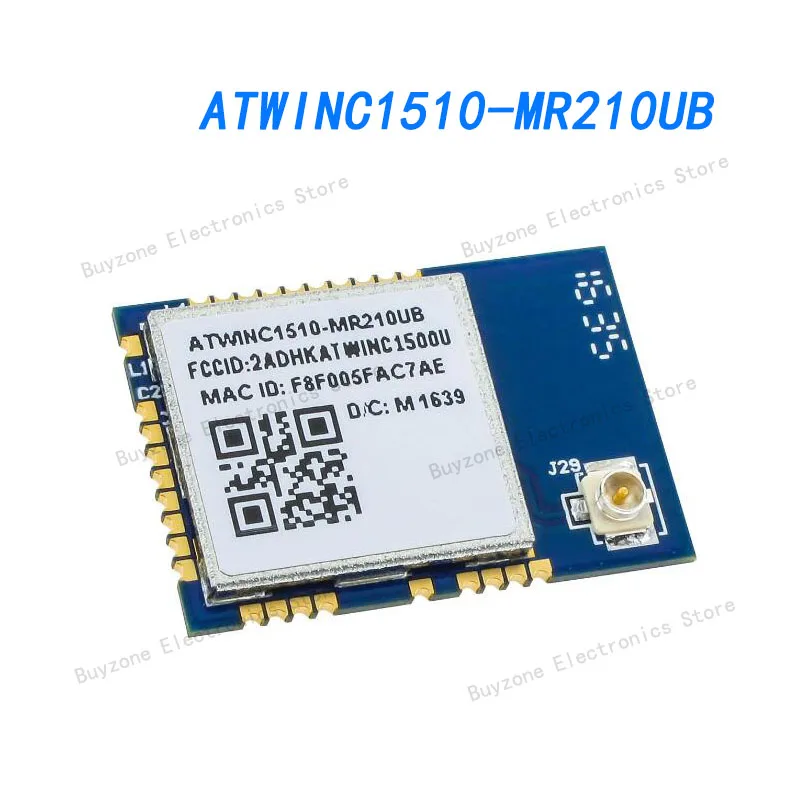 ATWINC1510-MR210UB WiFi 802.11b/g/n Transceiver Module 2.4GHz Antenna Not Included, U.FL Surface Mount