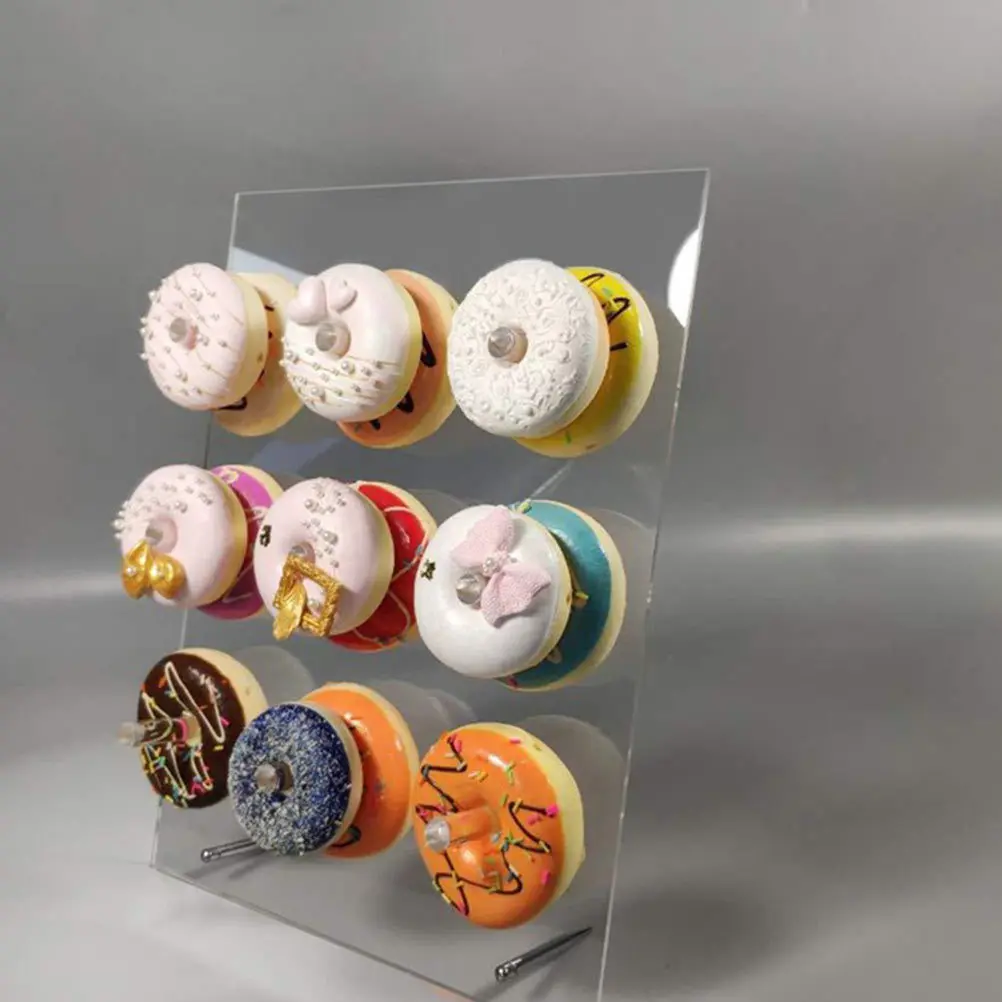

1Pcs Acrylic Donuts Stand Clear Practical Donuts Display for Coffee Shop Wedding Party Banquet Bakery Dessert Holder