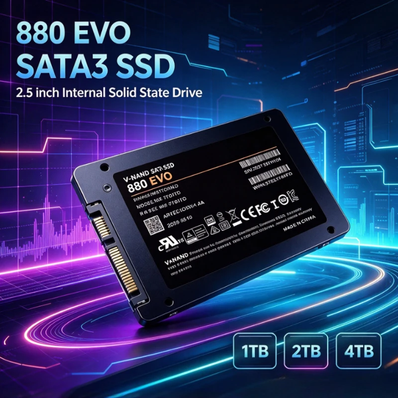880EVO 2.5 Inch Internal Solid State Drive 550MB/S SATA3 SSD 500GB 1TB 2TB 4TB Hard Disk Solid State Drive for Laptop Desktop