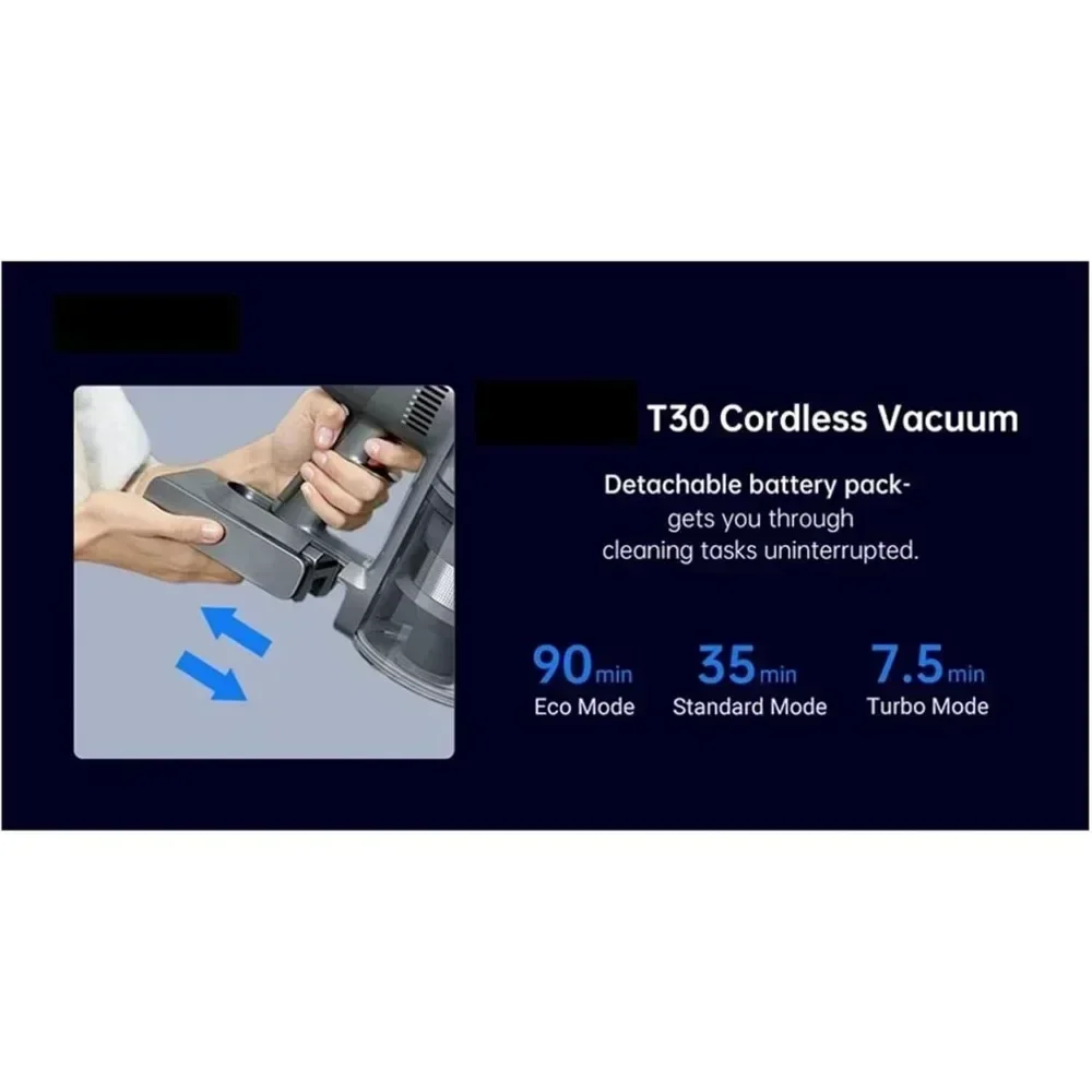 For Xiaomi 6000mAh Replacement Battery for Dreame T30 R20 Cordless Vacuum Cleaner Rechargeable Removable Cordless Extra Battery