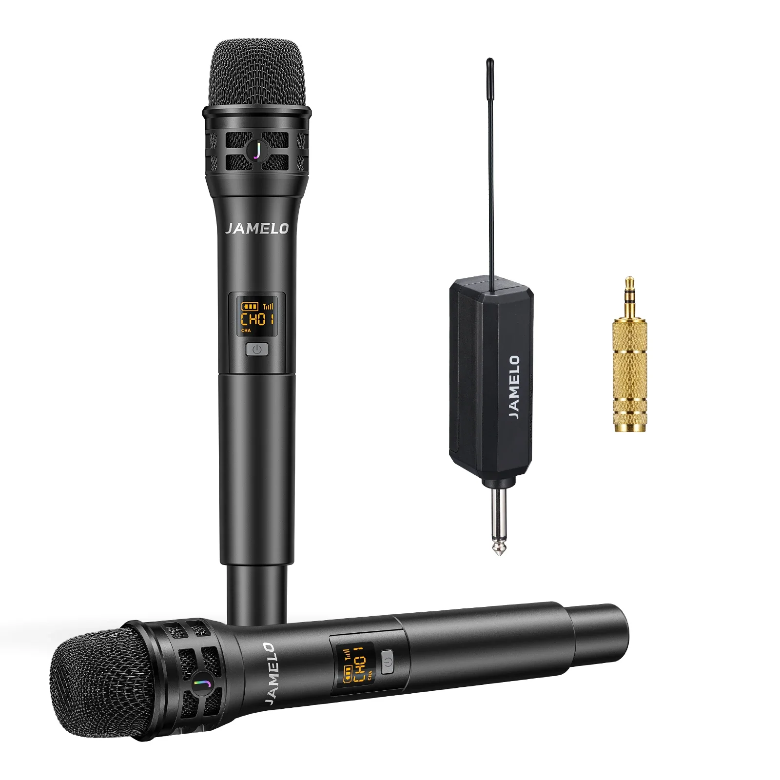 

Portable Dual Karaoke Microphone Set Quick-Charge Receiver & Stable Uhf Signal for Performance Singing Sessions