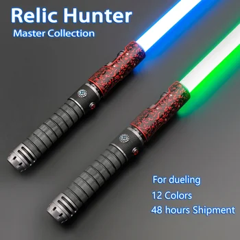 TXQSABER جودة عالية بقايا هنتر ليتسبر المعادن هيلت الثقيلة المبارزة RGB بكسل الليزر السيف 27 مجموعات Soundfonts تأثيري هدية