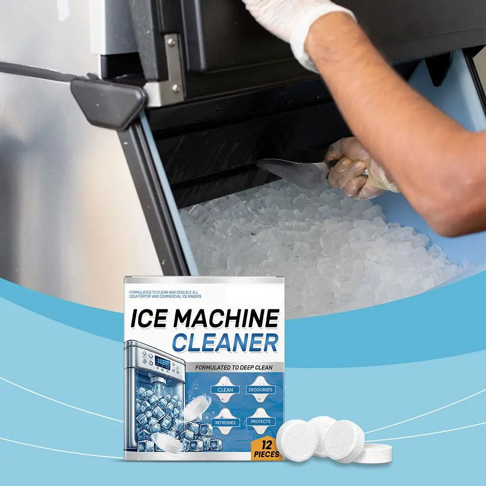 1/2PCS High Efficiency Ice Maker Cleaning Tablets Quickly Dissolve Internal Residues to Remove Odor Daily Cleaning Care Products