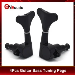 2R2L 4R 4L Black Bass Tuning Peg Guitar Tuners Machine Heads for Electric Bass