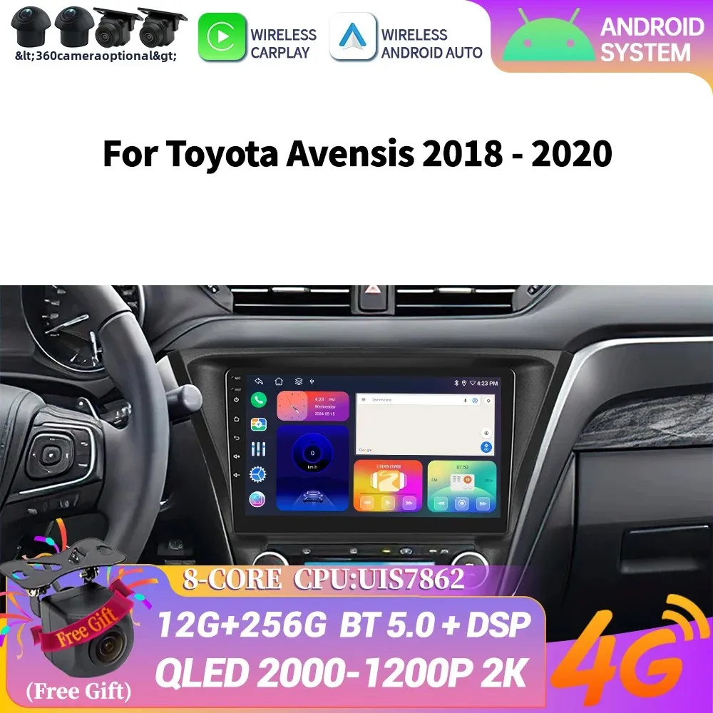 

Android 14 Car Radio Wireless Bluetooth Carplay Stereo Touch Head Unit Screen Multimedia Navigation For Toyota Avensis 2018-2020