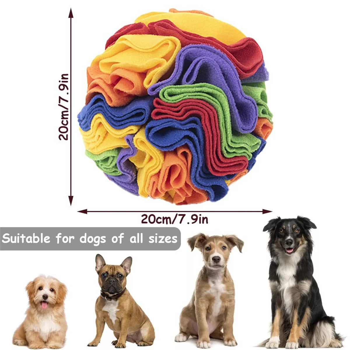 Dog Sniffing Ball Puzzle Toys Increase IQ Slow Dispensing Feeder Foldable Dog Nose Sniff Toy Pet Training Games Intelligence Toy