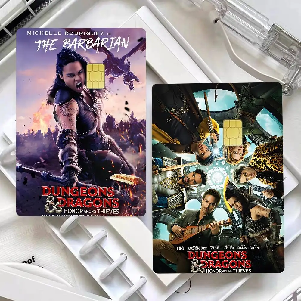 الزنزانات و D-Dragons-الشرف بين اللصوص أنيمي ملصق فيلم غطاء الجلد لبطاقة الائتمان بطاقة الخصم البنك الأمامية