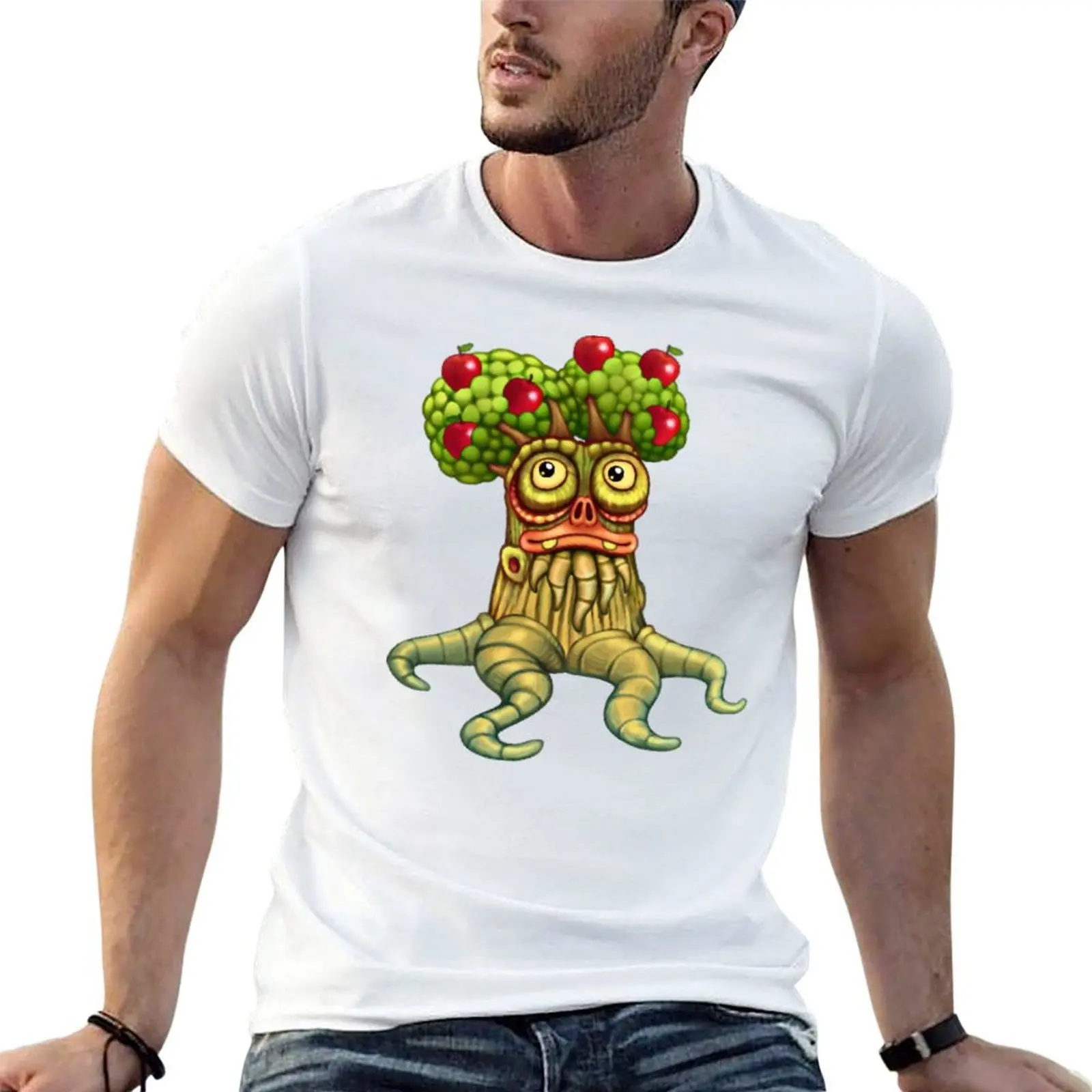 

My Singing Monsters character Oaktopus T-Shirt black cotton t-shirt plain for man package funny t shirts cotton T-Shirt