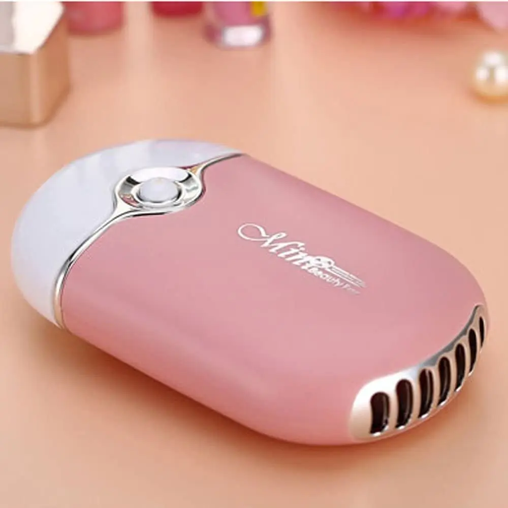 USB Rechargeable 400mAh Battery Operated Electric Bladeless Handheld Mini Fans Portable Small Desk Hand Cooler Fan Without Vane