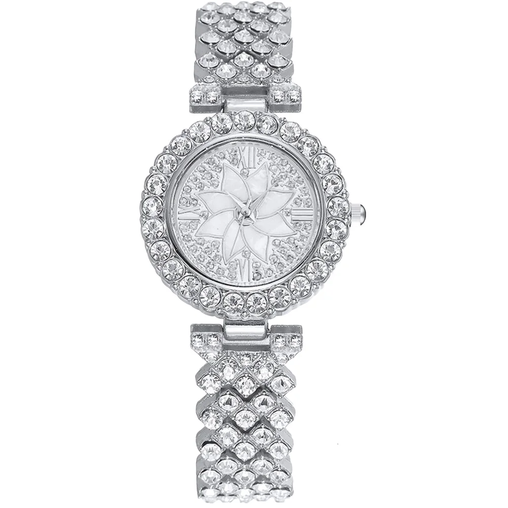 

Exquisite Women Wrist Watch Rhinestone Embellished Elegant Style Lightweight Comfortable Accurate Quartz Movement Daily Party