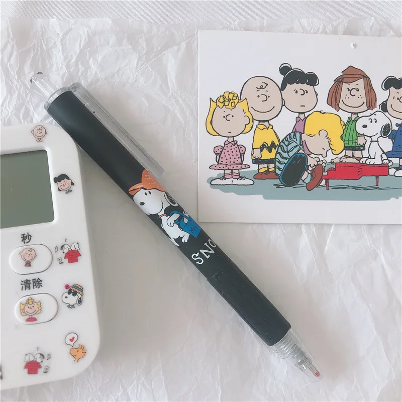 Snoopy Cute Gel Pen Kawaii Ballpoint Pen 0.5mm Black Ink Cartoon School Student Stationery Office Supplies Gel Ink Pen Gifts