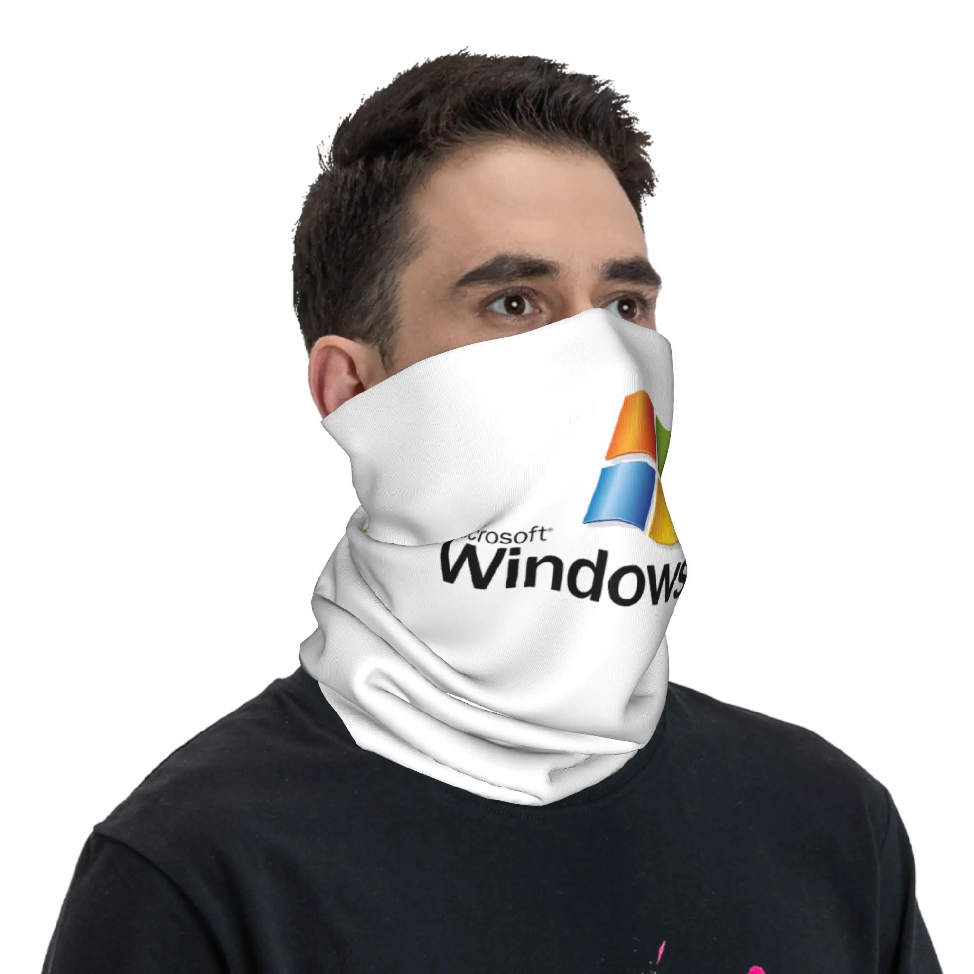 Windows XP2 Bandana-Halsmanschette, bedruckter Wickelmasken-Schal, warmer Fahrradschal, Radfahren für Männer, Frauen, Erwachsene, winddicht