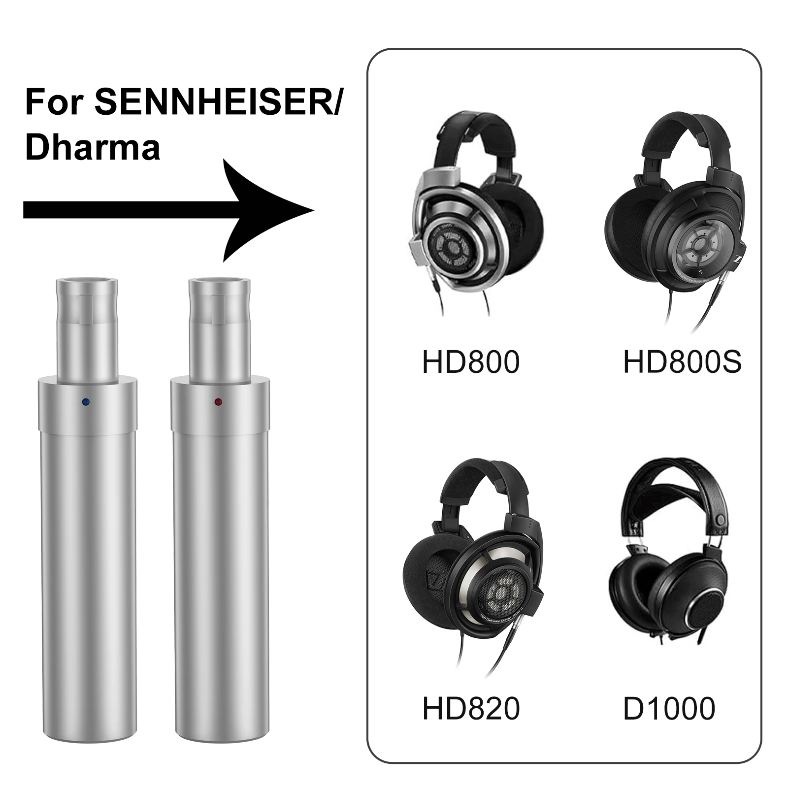 Imagem -05 - Okcsc-adaptador Dual Female Jack Earbuds Conversor de Auscultadores 35 mm Áudio para Sennheiser Hd800 Hd800s Hd820 Dharma D1000