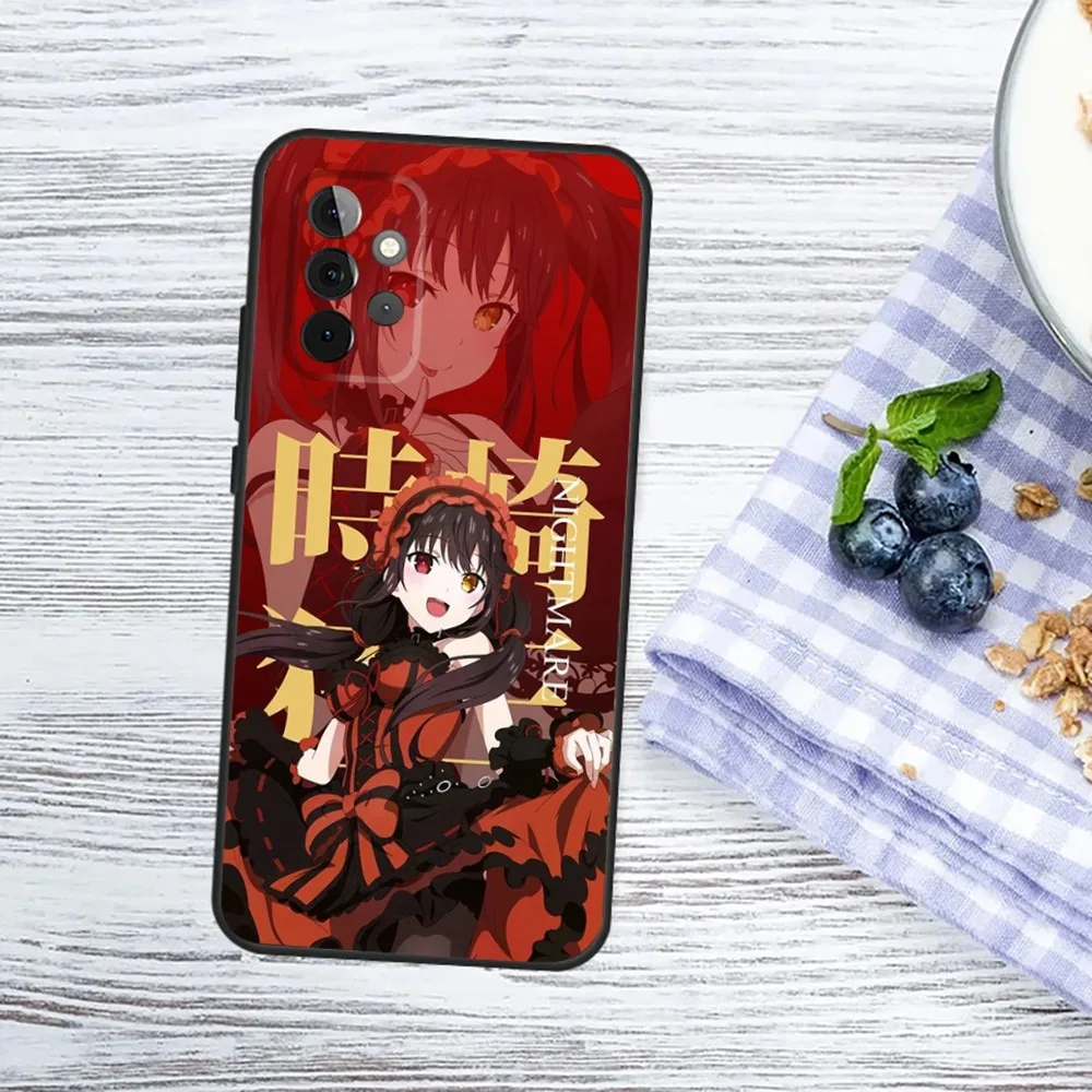 Date a live Tokisaki Kurumi Phone Case For Samsung Galaxy A13,A21s,A22,A31,A32,A52,A53,A71,A80,A91 Soft Black Phone Cover