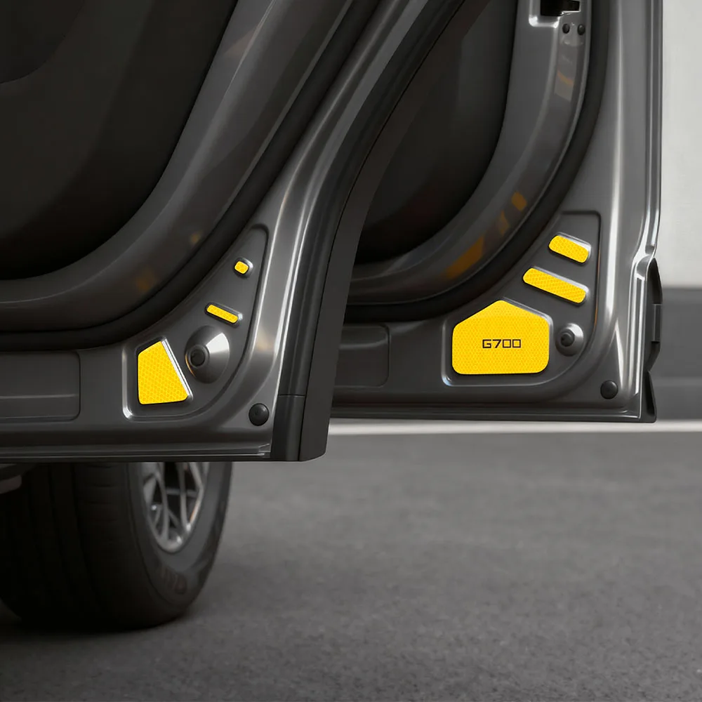 Reflective Warning Stickers On Car Doors For Chery Jetour G700 2025 2026 Modification Accessories Shine Upon Contact With Light