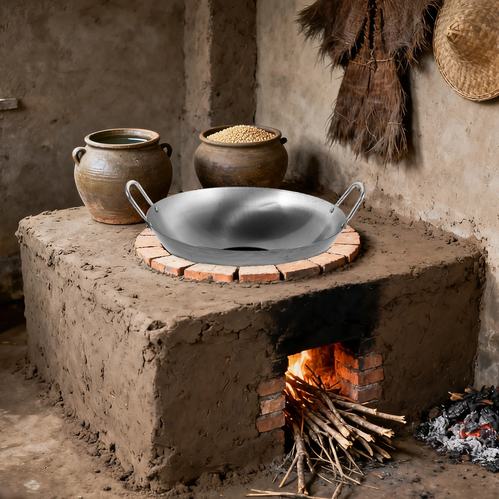 

Wok Ring For Gas Stove Heavy Duty Iron Burner Support With Double Handles Windproof Non Slip Stove Pan Holder -