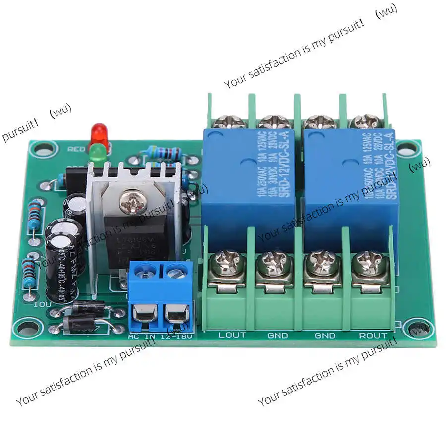 Speaker protection circuit board, dual-channel power-on silent delay component AC12-18V 10A