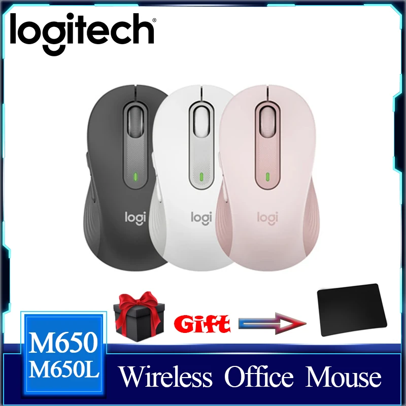 Original New Logitech Signature M650 M650L Bluetooth wireless mouse Silent click Customizable side buttons Multi-device compatib