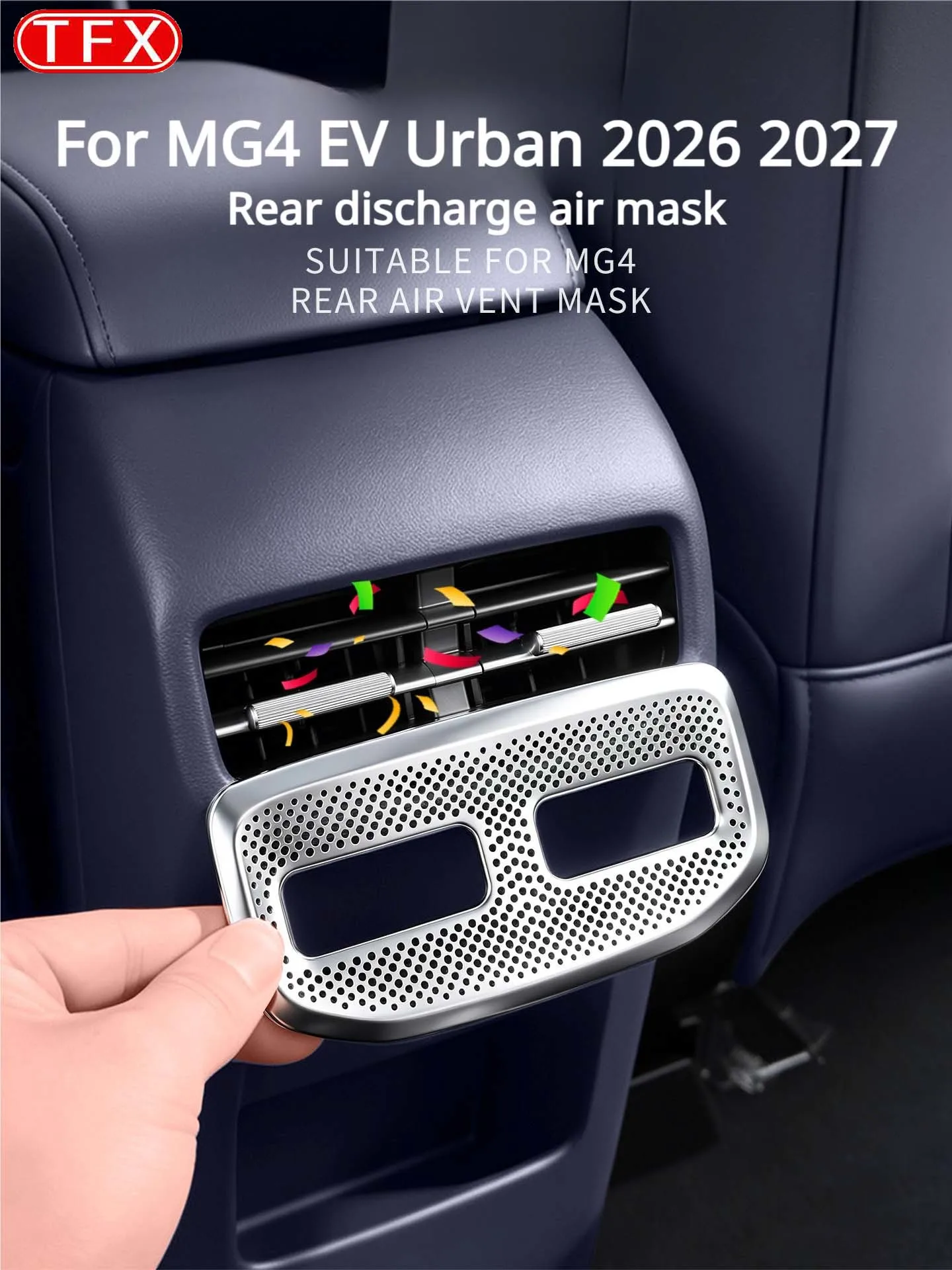 For MG4 EV Urban 2026 2027 Car Styling Rear Outlet Cover Vent Dust Protection Sticker Interior Modification Auto Mat Accessories