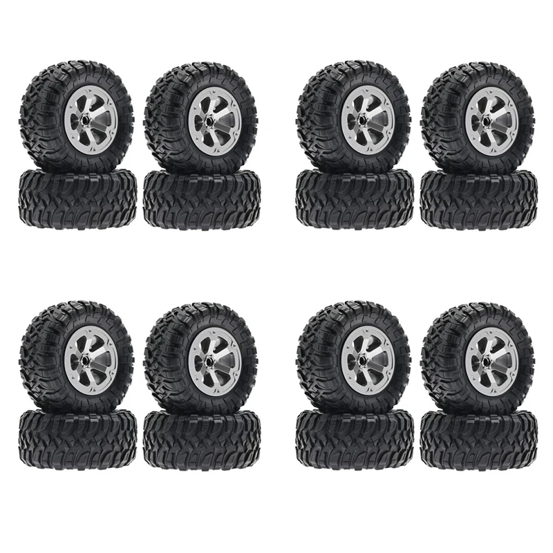 16Pcs 73Mm Tire Tyre Wheel For WPL C14 C24 B24 B36 MN D90 MN-90 MN99S FY003 FY004 RC Car Upgrade Parts Accessories