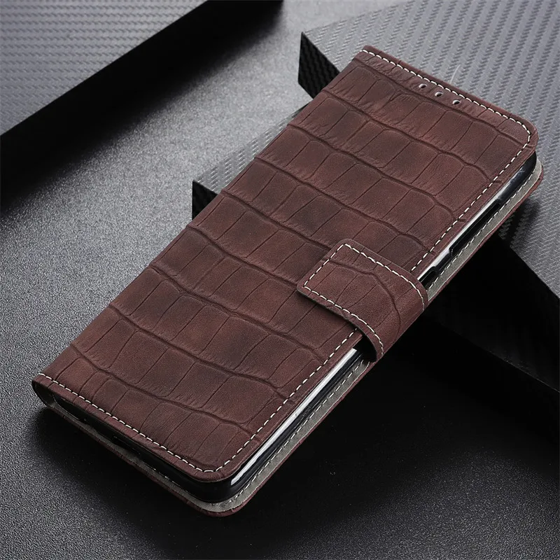 

Crocodile Wallet Flip Magnetic Leather Case for Sony Xperia 10 III Lite 1 5 II III PRO-I Ace II SO-41B Case Stand Book Cover Pho