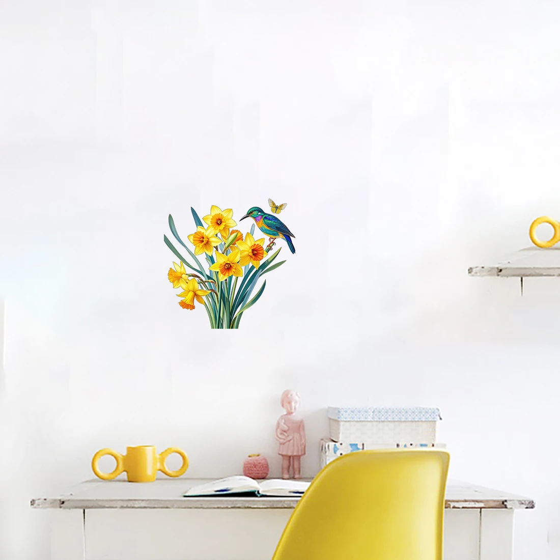 Three Ratels CFN106 Summer countryside style colorful flower art wall stickers for home decoration,