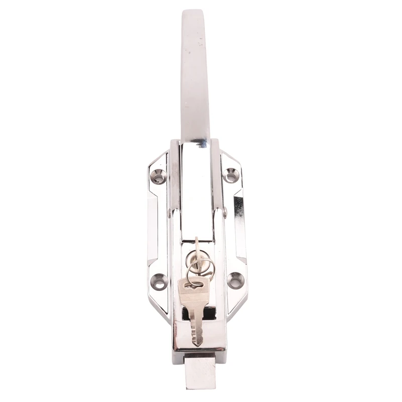 Safety Freezer Door Latch Handle Set With Adjustable Offset Strike And Inside Release And Keys