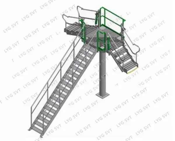 Folding ladder stairs for safe access to truck / train