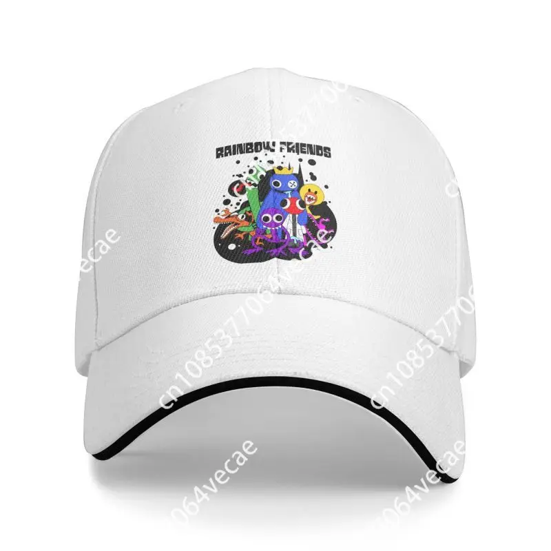 

Custom Cute Rainbows Friend Play Gamer Baseball Cap for Men Women Breathable Dad Hat Streetwear