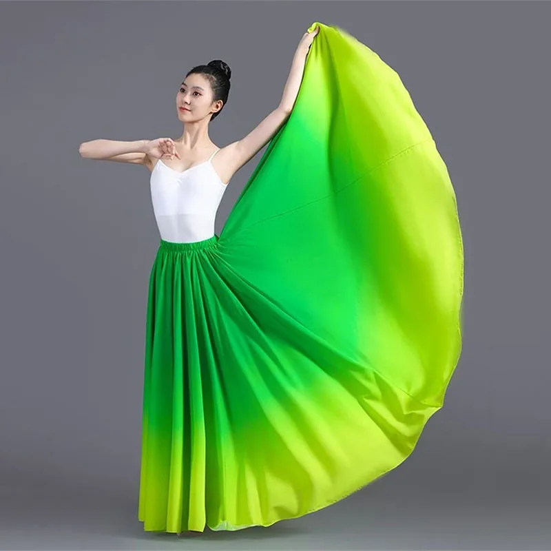 

180 360 540 720 Degrees Large Swing Skirt for Women's 2025 NEW Chinese Style Half Skirt Dance Costume Ethnic Clothing Female