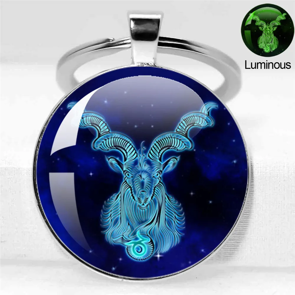 اليدوية زودياك المفاتيح 12 الأبراج قلادة كيرينغ العقرب القوس الجدي الدلو هدية عيد ميلاد النساء ﻿