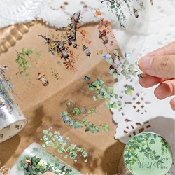 50mm*2m PET Plant Vine and Branch Lamp tape Sticker Decorative collage Adhesive Diy Scrapbooking hand made Masking tape