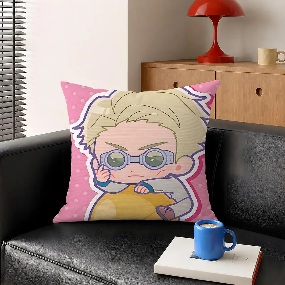 Anime Kento Nanami Jujutsu Kaisen Cushion Cover Decorative Pillowcase Soft Short Plush Cozy Durable Sofa Home Decor Items Gift