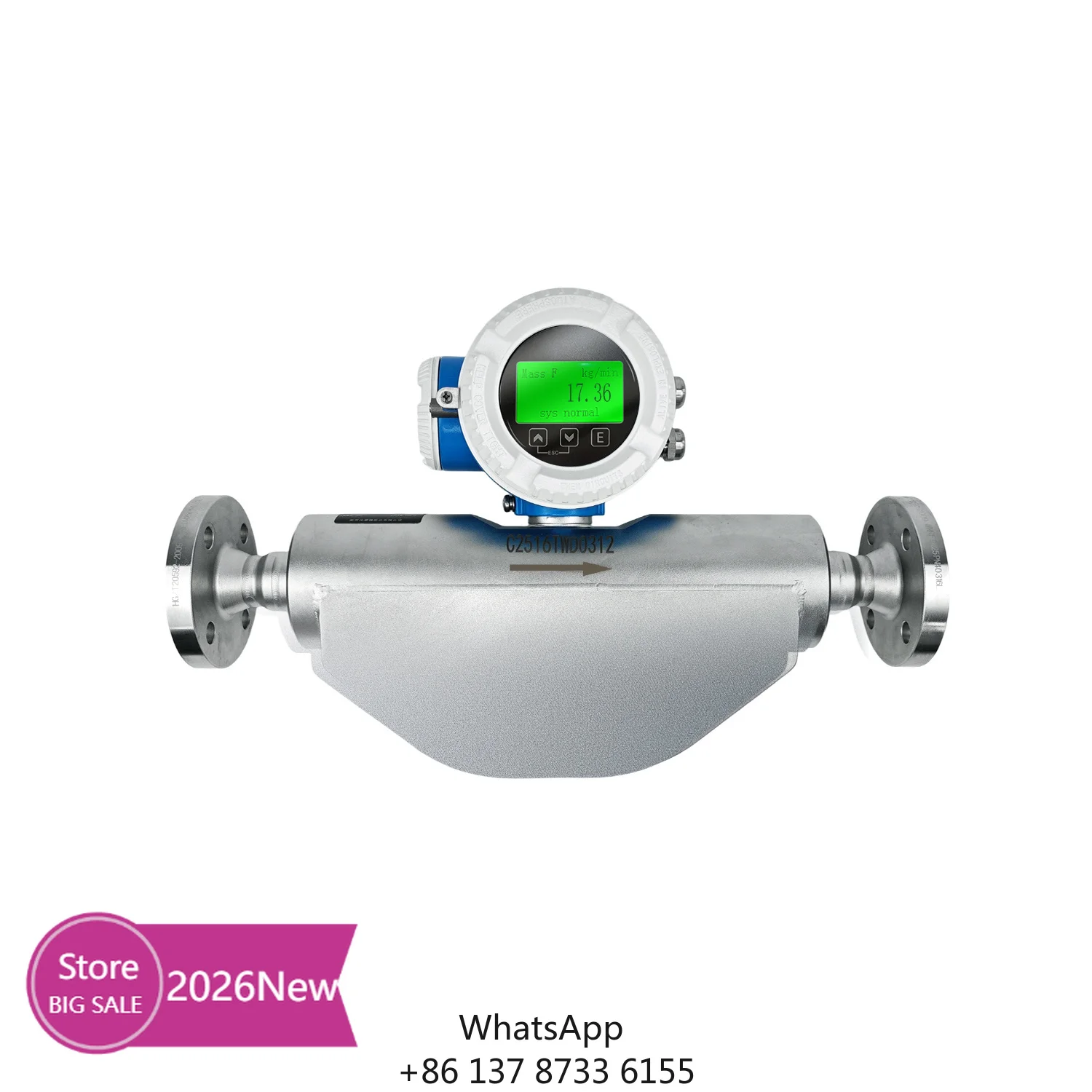 Mastering Diverse Fluids Stainless Steel Digital Coriolis Flow Meter High Accuracy For Liquid Gas Oil Air Food Processing OEM