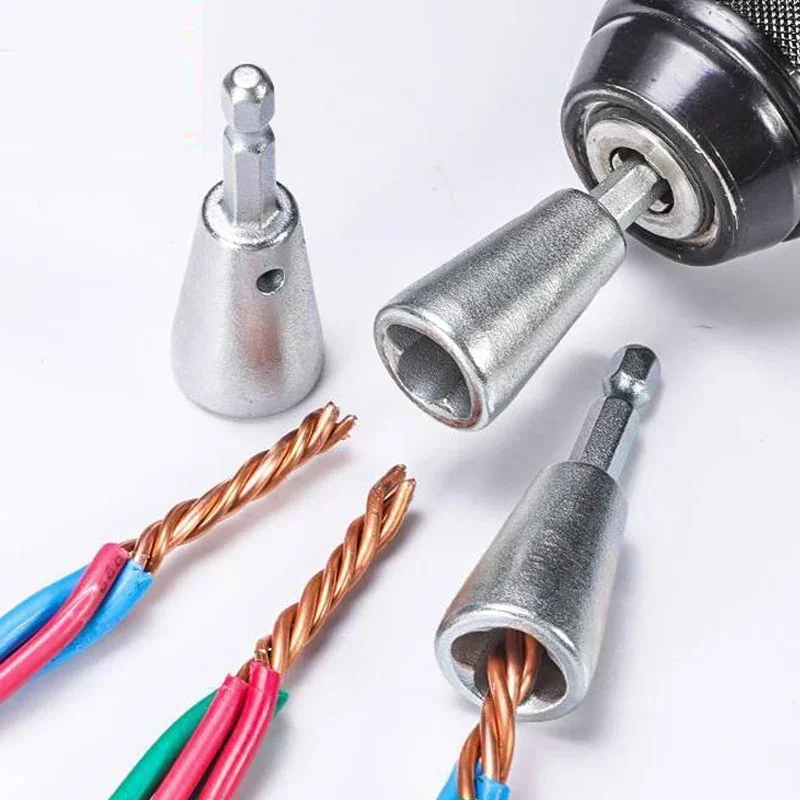 1PC Wire Twisting Tools With 6mm Hexagonal Handle Electrician Dedicated Line Splitter Quickly Twister Peeling Free Wire Tools