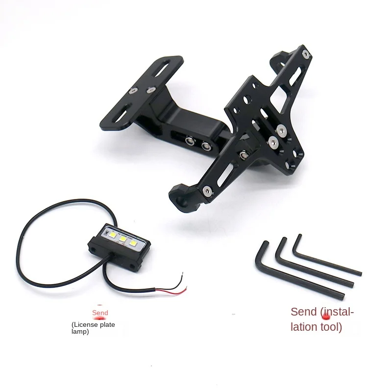 For Honda SUZUKI Kawasaki MT07 MT09 MT10 R1 Motorcycle Rear License Plate Mount Holder Turn Signal Lights Aluminum Alloy Bracket - view 5