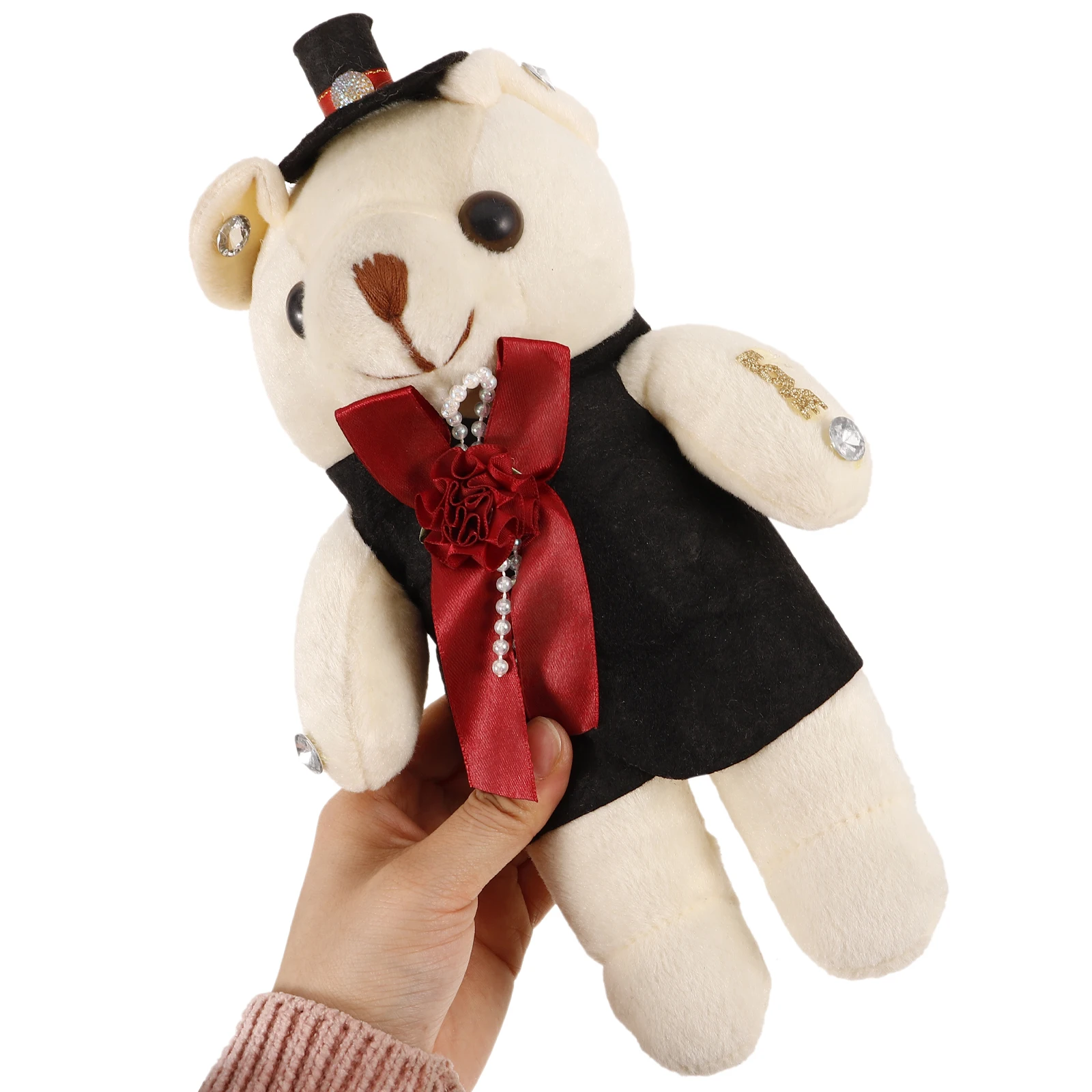 

Bicolor Bear Valentines Decor Bears for Flowers Bouquet DIY naments Shape Bride Party Favor Engagement Special