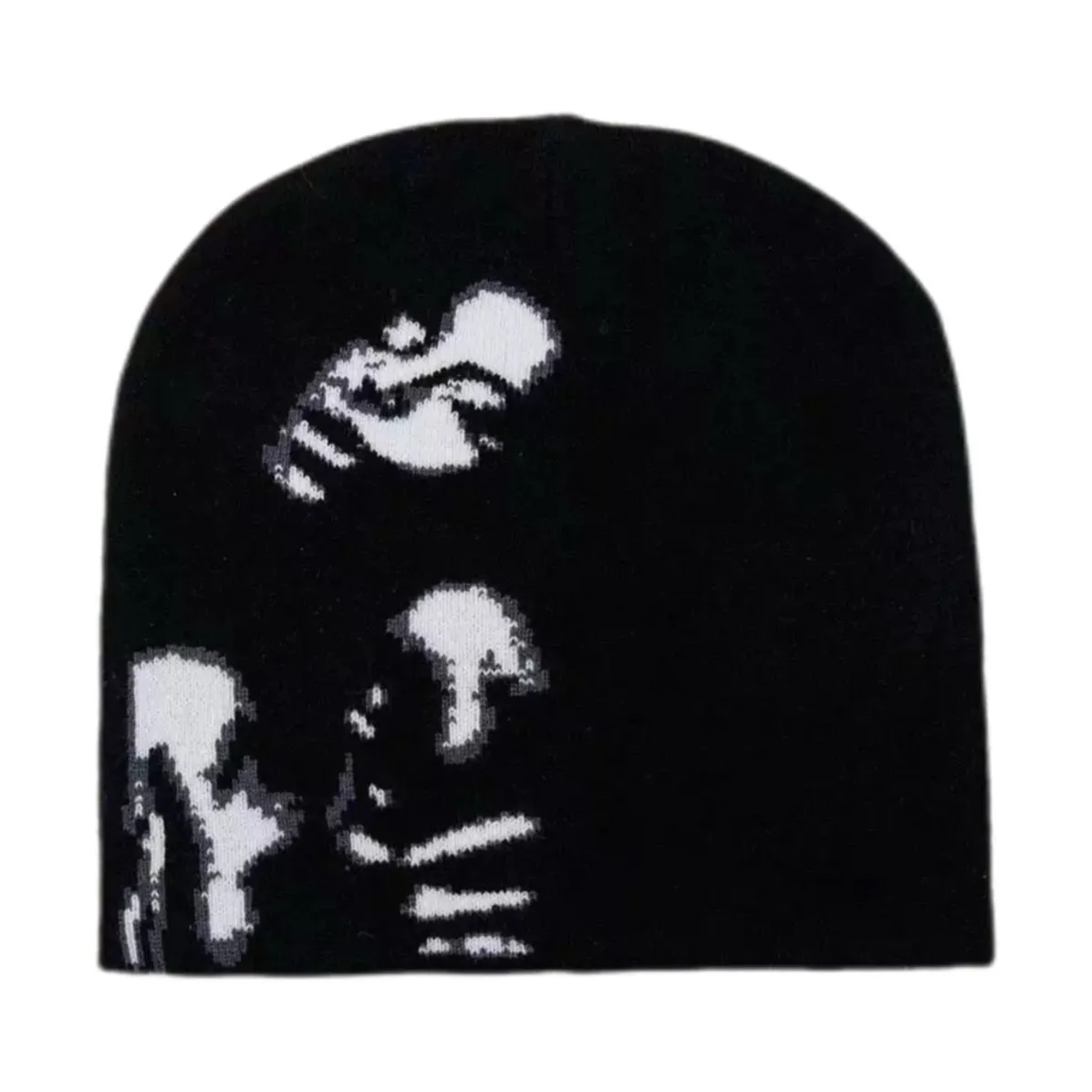 Fashionable Women's Pattern Knitted Caps Men And Women Tidal Current Versatile Outdoor Leisure Cold Proof And Warm Pullover Hats