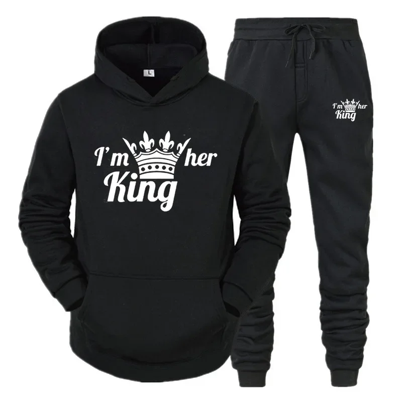 New Male Hoodie+Pants 2Pcs Jogging Sports Suit Casual Tracksuit Men Hooded Sweatshirt Outfit Spring Autumn Mens Sets Sportswear
