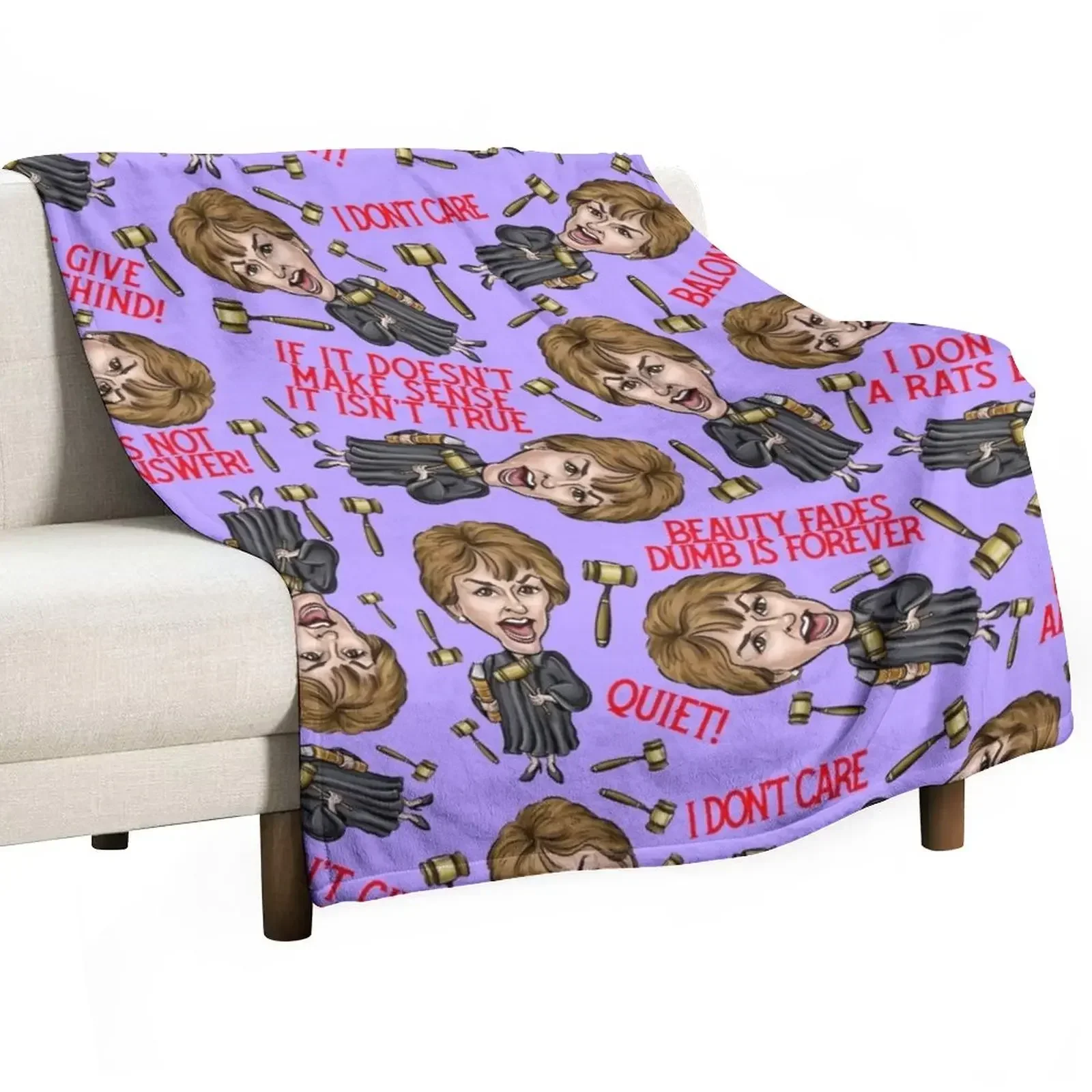 

Purple Judge Judy Print Throw Blanket christmas decoration Polar Soft Beds Luxury Brand Blankets