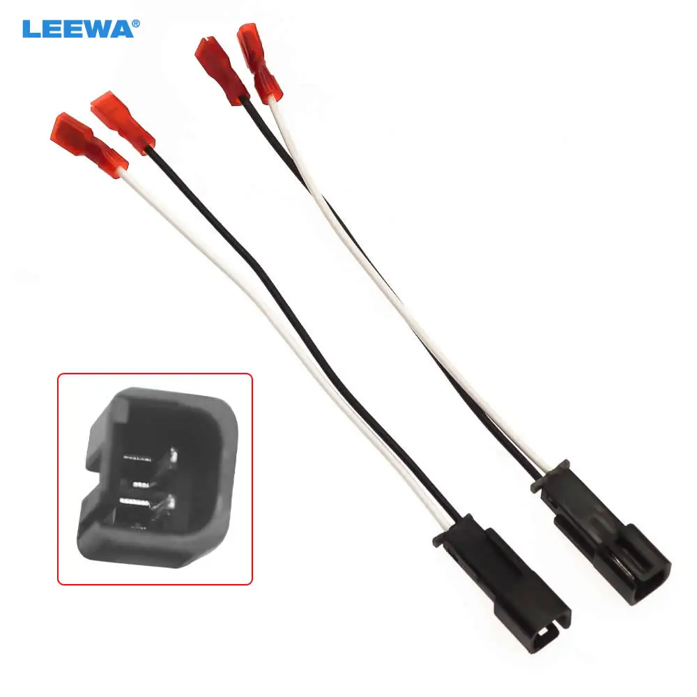 

LEEWA 2pcs Car 2Pin Stereo Speaker Wire Harness Adaptors For GM Some Models 1996 Auto Speaker Replacement Connection Wiring Plug