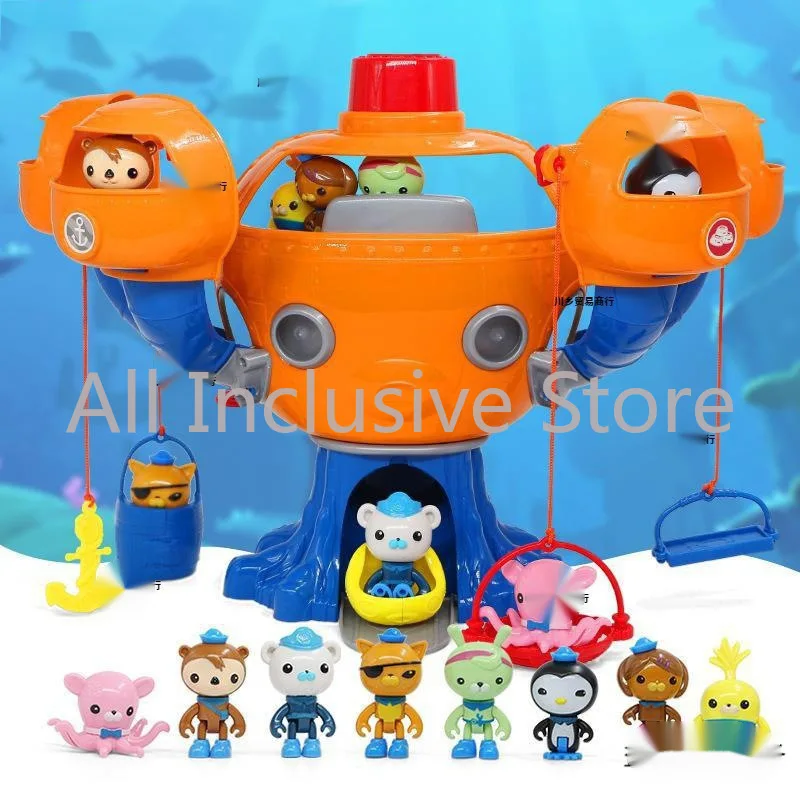 

2025 New TV cartoon Octonauts Series Octocastle Playset Ornaments Undersea Column Music Set Toy Squad Gifts Captain Quack