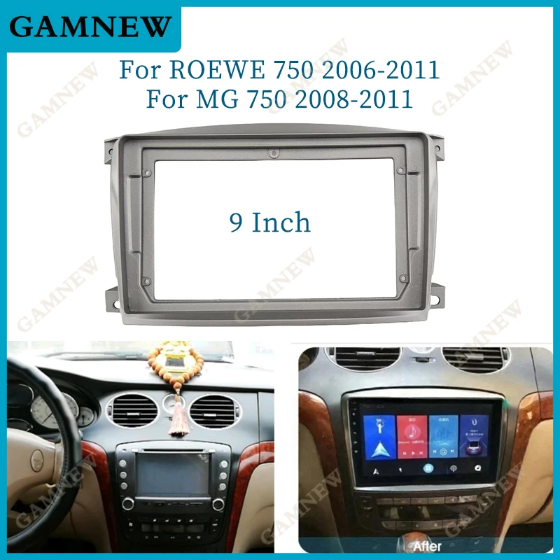 9 Inch Car Frame Fascia Adapter For Roewe 750 2006-2009, MG 750 2008-2011 Android Radio Dash Fitting Panel Kit