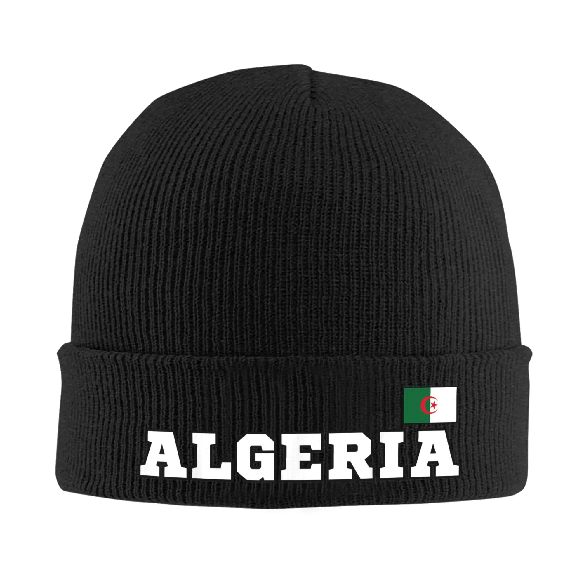 

DZ Алжир Алжирский флаг Вязаная шапка Шапка-бини Осенне-зимние шапки Теплые унисекс Хип-хоп Африка Арабская шапка Мужчины Женщины Подарок на день рождения