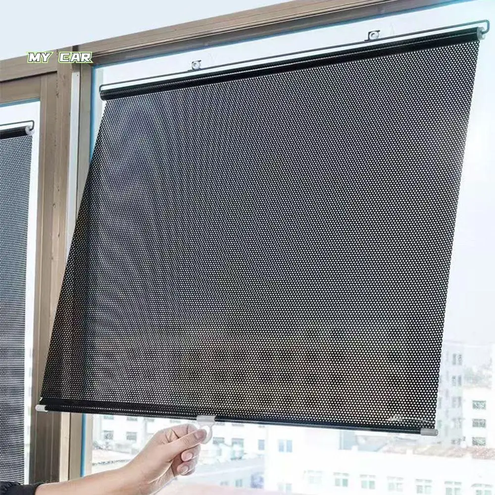 

Retractable Car Sunshade Curtain Glare Guard Uv Protection Side Window Block Sun Shade with Suction Cup Convenient