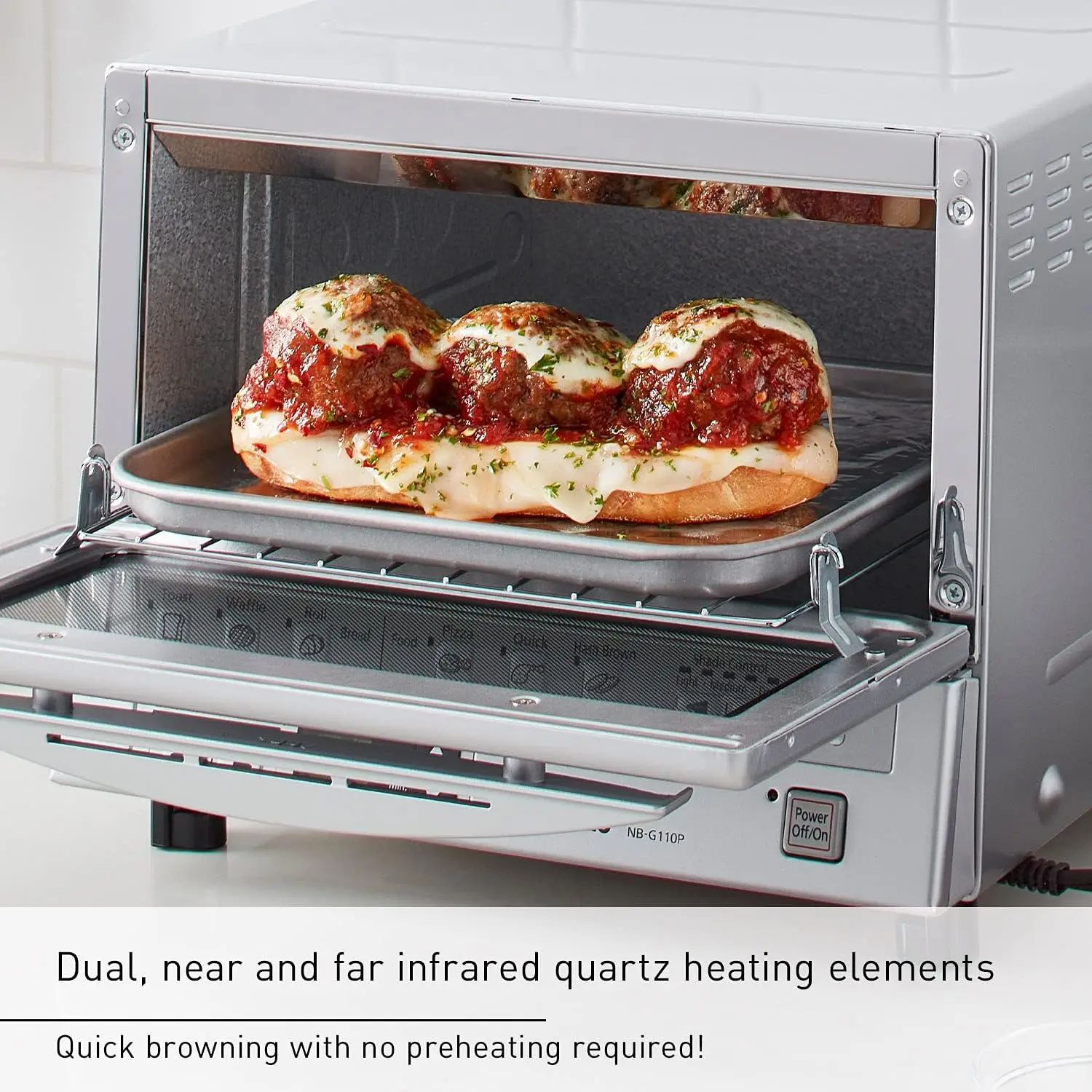 Toaster Oven FlashXpress with Double Infrared Heating and Removable 9 Inner Baking Tray