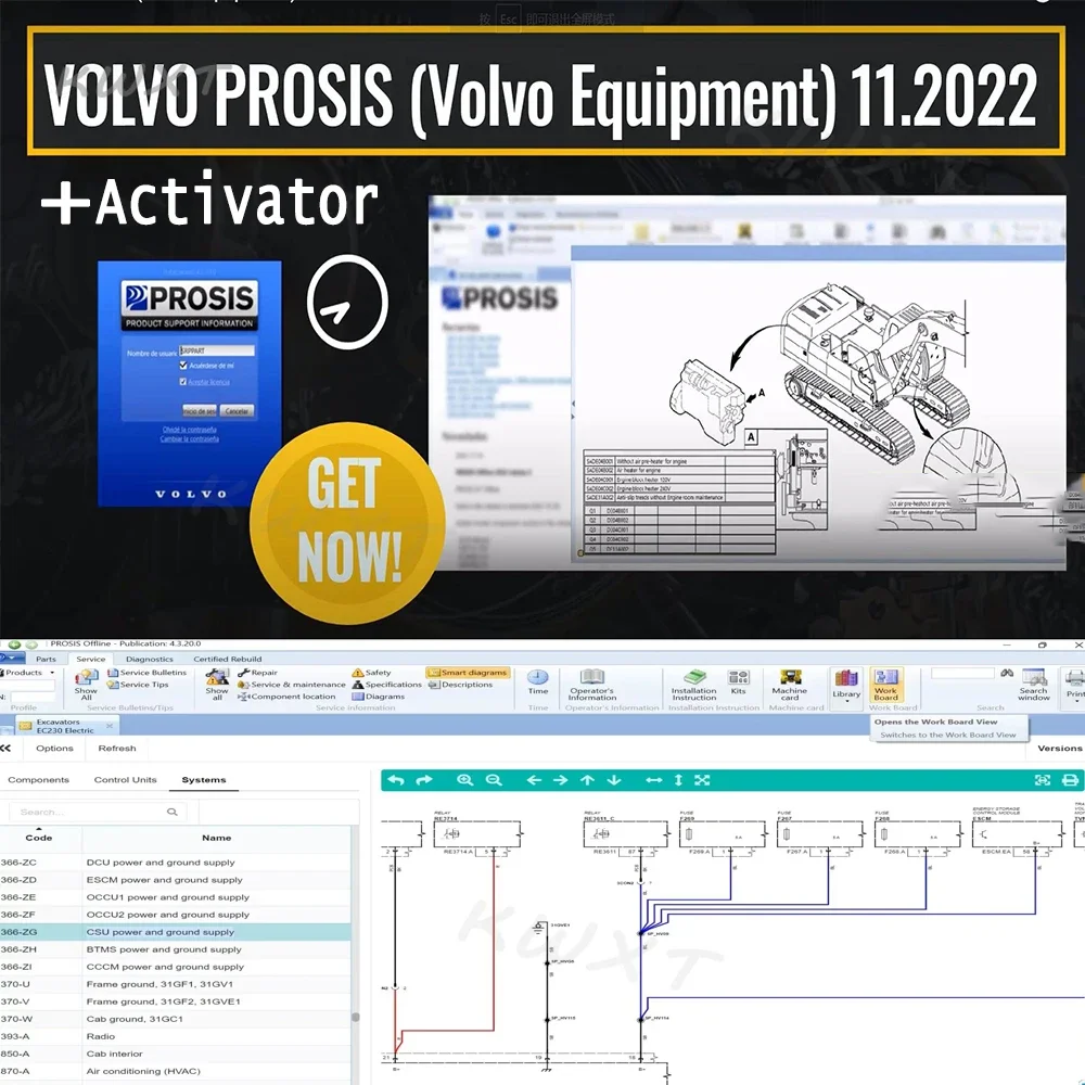 Vol-vo PROSIS [11.2022] Offline Parts Catalog Repair Manuals Construction Equipment & Penta Full Workshop Operator Maintenance