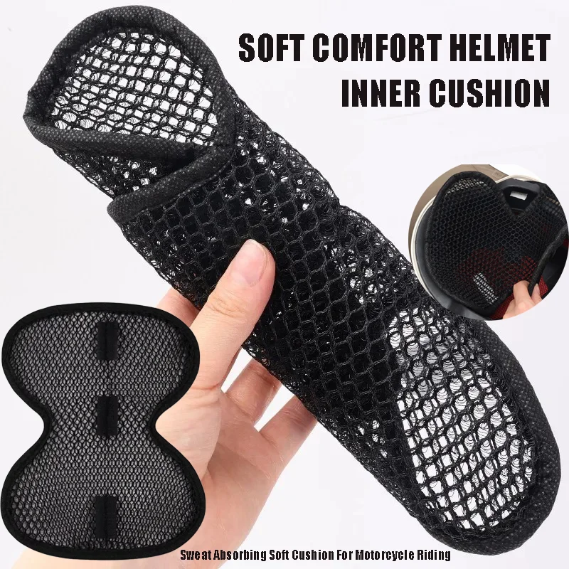 

Breathable Mesh Helmet Inner Pad Heat Insulation Sweat Absorbing Soft Wear Resistant Comfort Liner Cushion Portable Accessory