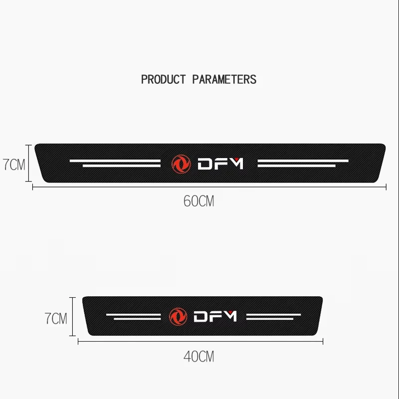 4PCS Carbon Fiber Car Door Sill Protection Stickers for Dongfeng DFM AX7 H30 S30 SX5 SX6 AX4 P11 Corss Leather Threshold Strip
